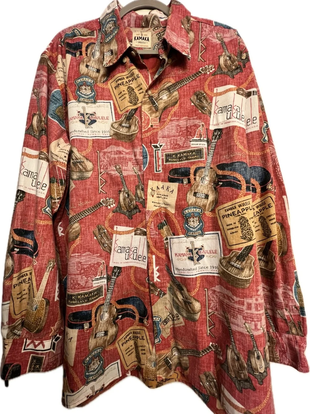 Reyn Spooner x Kamaka Ukulele Long Sleeve Button Down Shirt